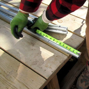 measuring the hoop house poles