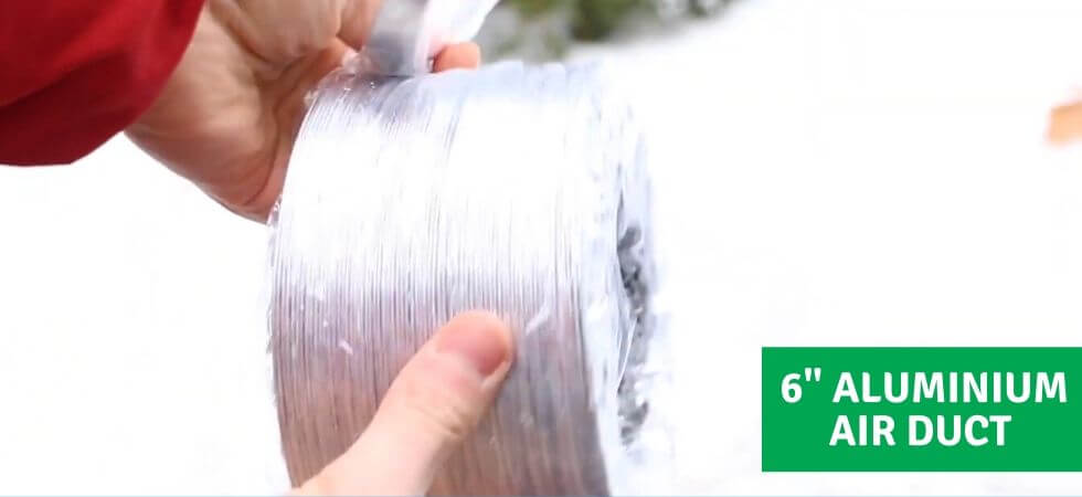6 inch Aluminium Air Duct for DIY Greenhouse Ventilation System