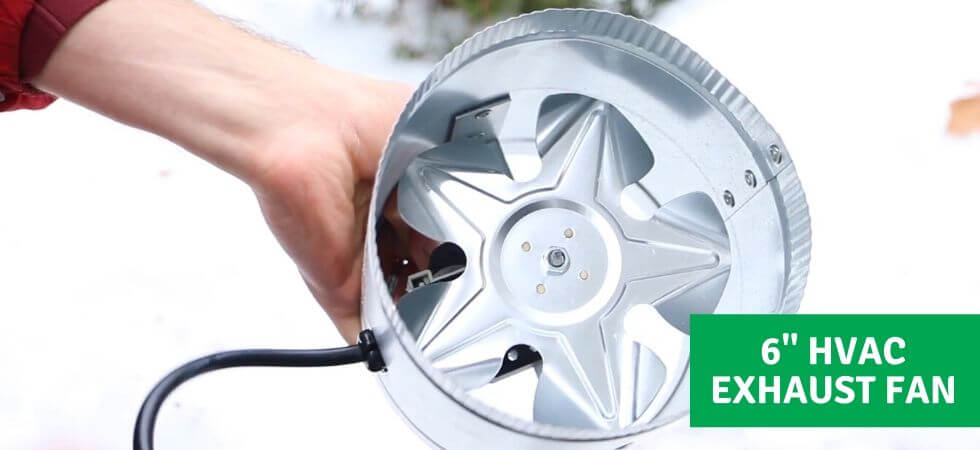 6 inch HVAC Exaust Fan for DIY Greenhouse Ventilation System