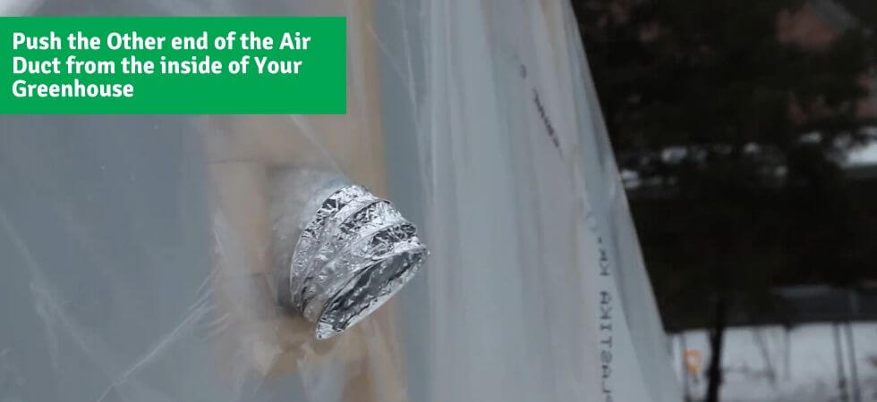 Attacting the frame to the back end of the greenhouse DIY Greenhouse Ventilation System