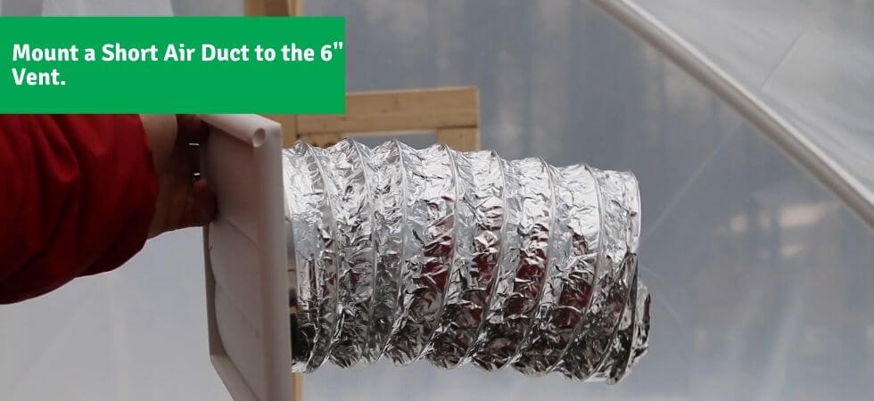 Connecting the air duct to the ventilaltion screen