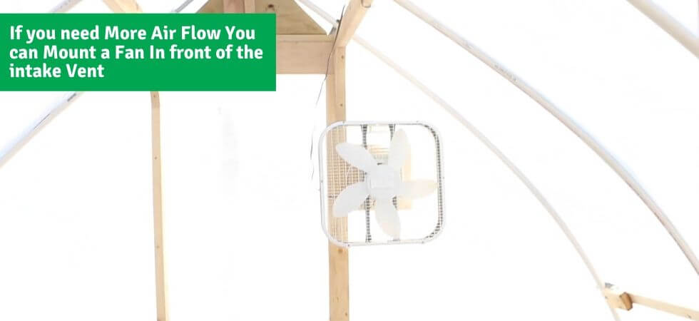 adding additional fan for good air transfer DIY Greenhouse Ventilation System