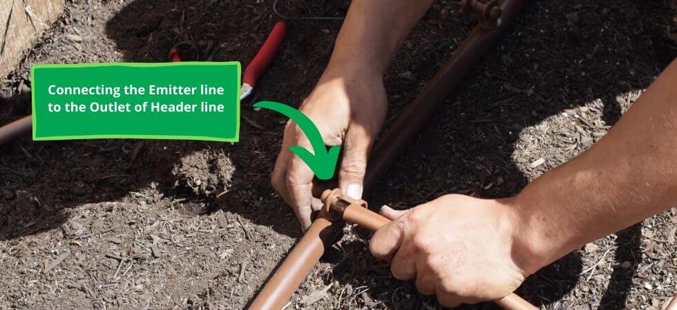 Blocking the far end of the drip irrigation system
