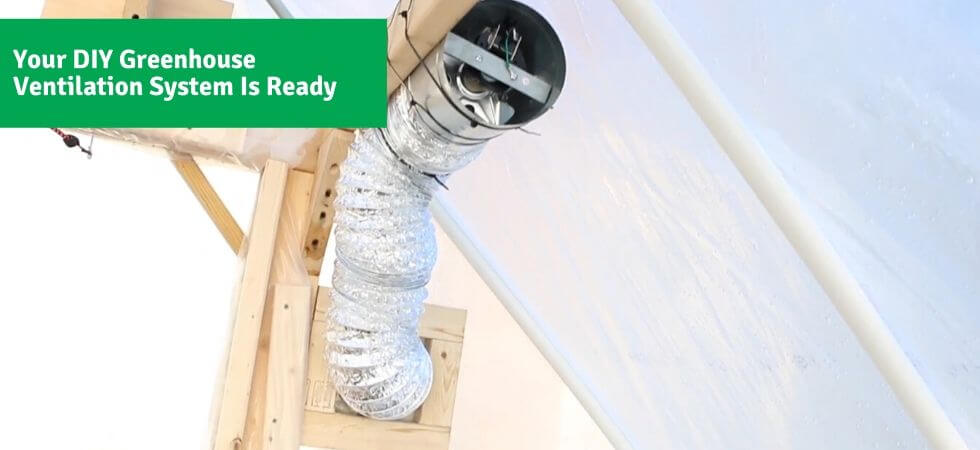 greenhouse vent ready and working DIY Greenhouse Ventilation System