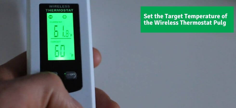 setting the temperature on the thermostat