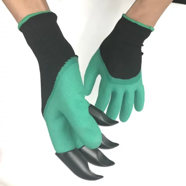 Dig with Ease Garden Claw Gloves with Built-In Digging Claws (10)