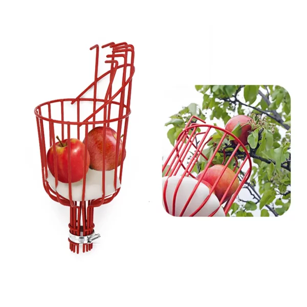 Effortless Fruit Picking Head with Deep Basket – Apple, Peach, Citrus, Pear, and More!